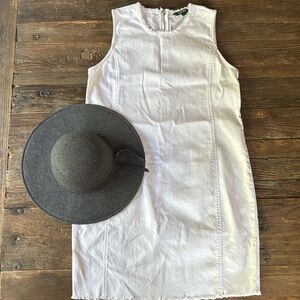 Lauren RL stretch white (jeans) sleeveless dress EUC size 14